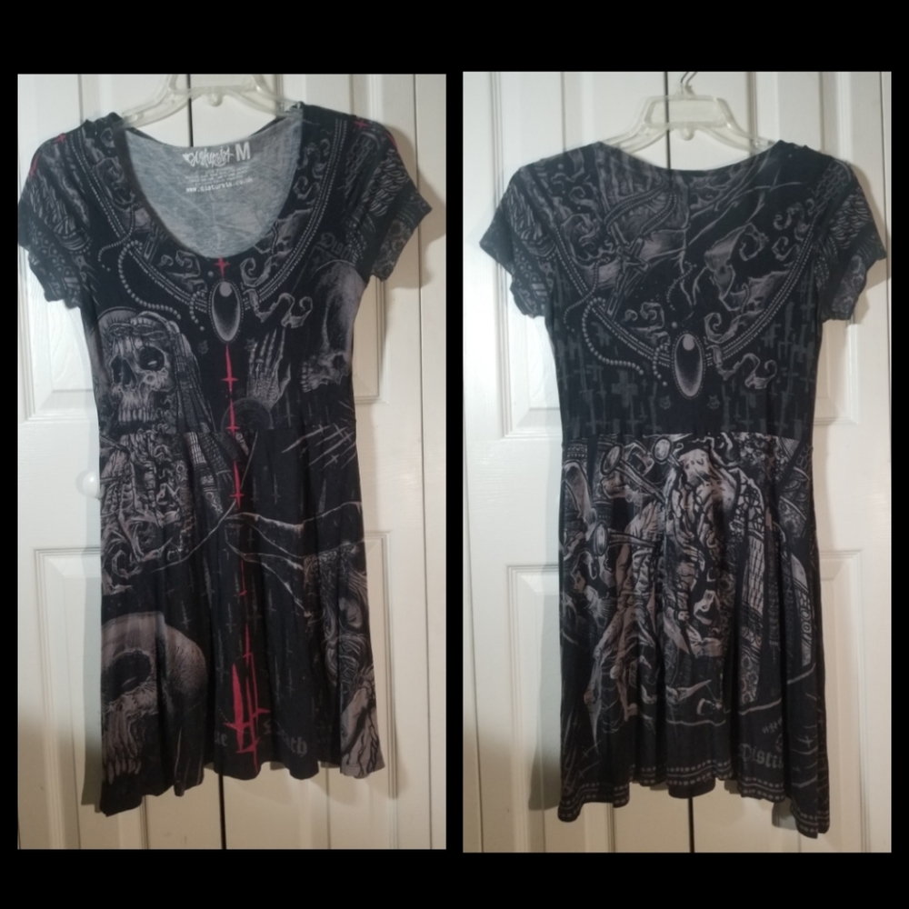 Disturbia printed skater dress